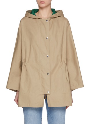 首图 - 点击放大 - YVES SALOMON - Tie Waist Waterproof Cotton Jacket