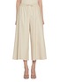 首图 - 点击放大 - YVES SALOMON - Drawstring Elasticated Cropped Leather Wide Leg Pants