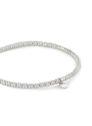 细节 - 点击放大 - TATEOSSIAN - Titanium Rhodium Plated Sterling Silver Square Disc Beaded Bracelet