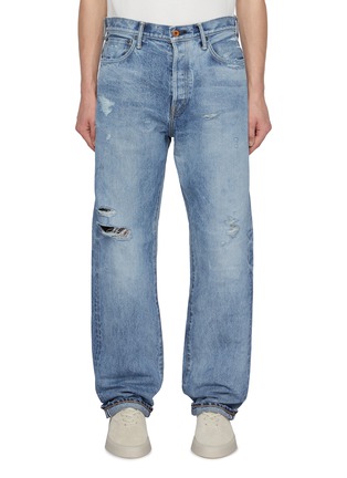 首图 - 点击放大 - WASHI - Medium Washed Light Distressed Jeans