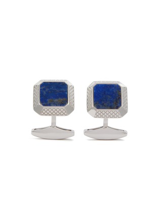 首图 - 点击放大 - TATEOSSIAN - Rhodium Plated Sterling Silver Lapis Signature Octo Cufflinks