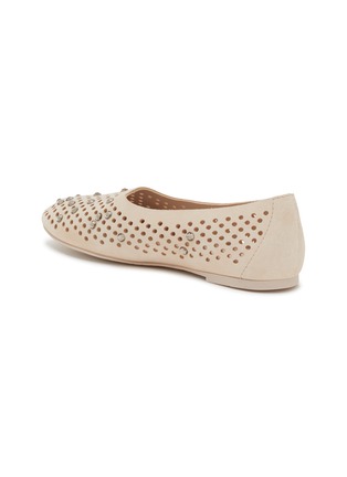  - PEDRO GARCÍA - Ariane Crystal Studs Suede Ballerina Flats