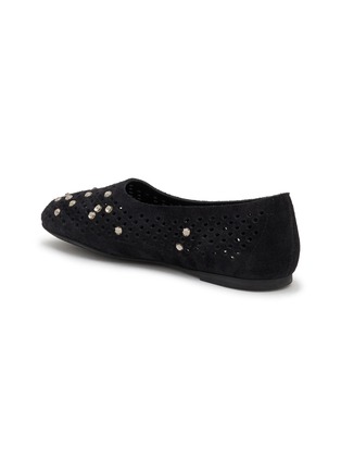  - PEDRO GARCÍA - Ariane Crystal Studs Suede Ballerina Flats