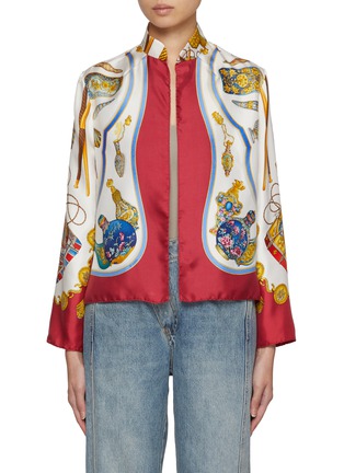 首图 - 点击放大 - LILYEVE - Perfume Bottle Print Silk Jacket