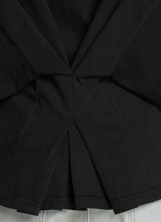  - DARKPARK - Gathered Back Elbow Sleeve Cotton T-Shirt