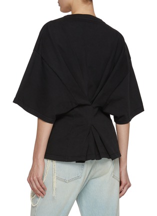 背面 - 点击放大 - DARKPARK - Gathered Back Elbow Sleeve Cotton T-Shirt