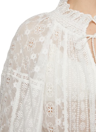  - ALICE + OLIVIA - Norah Eyelet Lace Blouse