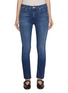 首图 - 点击放大 - MOTHER - The Mid Rise Dazzler Frayed Ankle Length Dark Wash Jeans