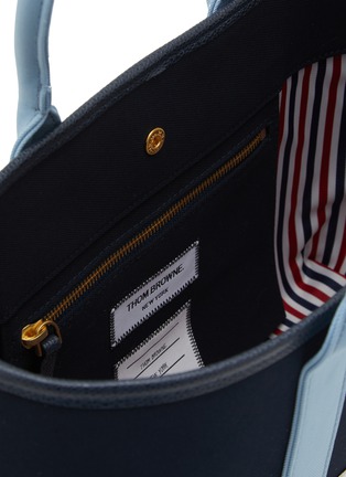 细节 - 点击放大 - THOM BROWNE - Small Tool Interlock Canvas Tote Bag