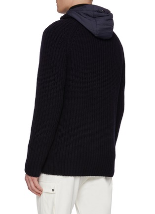 背面 - 点击放大 - HERNO - Detachable Bib Wool Rib Knit Cardigan