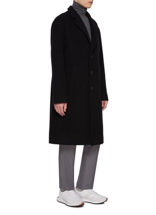 细节 - 点击放大 - HERNO - Notch Lapel Detachable Hooded Bib Virgin Wool Blend Coat