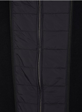  - HERNO - Notch Lapel Detachable Hooded Bib Virgin Wool Blend Coat