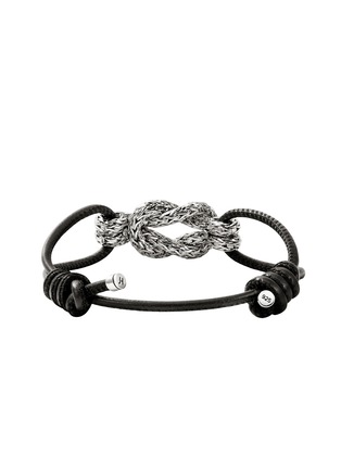 背面 - 点击放大 - JOHN HARDY - Love Knot Sterling Silver Leather Bracelet — Size M-L