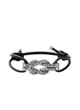 首图 - 点击放大 - JOHN HARDY - Love Knot Sterling Silver Leather Bracelet — Size XS-S