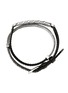 细节 - 点击放大 - JOHN HARDY - ID Sterling Silver Black Leather Flat Chain Double Wrap Bracelet — Size UL