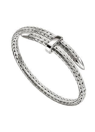 正面 -点击放大 - JOHN HARDY - Spear Sterling Silver Flex Cuff Bracelet — Size S