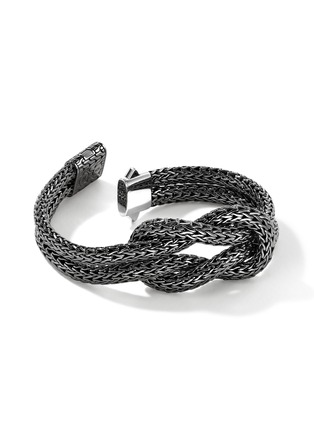 正面 -点击放大 - JOHN HARDY - Love Knot Sterling Silver Black Rhodium Extra Small Chain Bracelet — Size UM