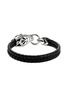 背面 - 点击放大 - JOHN HARDY - Naga Sterling Silver Blue Sapphire Leather Bracelet — Size UL