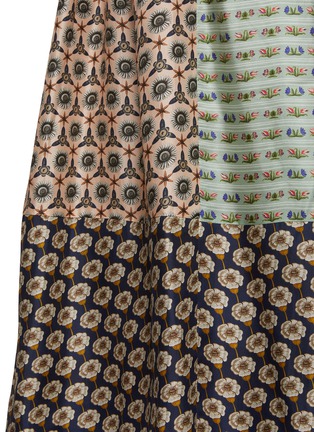  - BIYAN - Mixed Print Silk Midi Skirt