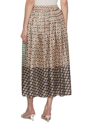 背面 - 点击放大 - BIYAN - Mixed Print Silk Midi Skirt
