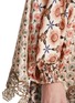  - BIYAN - Embellished Hem Mixed Print Silk Blouse