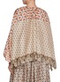 背面 - 点击放大 - BIYAN - Embellished Hem Mixed Print Silk Blouse