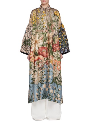 首图 - 点击放大 - BIYAN - Oversized Mixed Print Long Coat