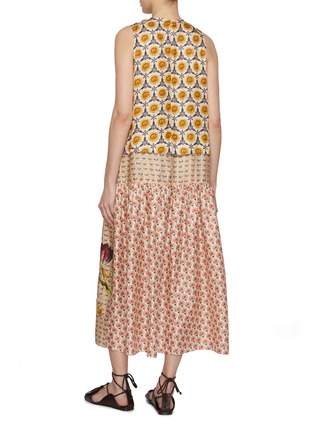 背面 - 点击放大 - BIYAN - Drop Waist Printed Silk Dress