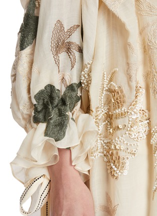  - BIYAN - Embellished Linen Silk Tunic Shirt
