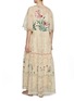 背面 - 点击放大 - BIYAN - Floral Embroidered Tiered Linen Maxi Dress