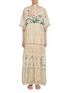 首图 - 点击放大 - BIYAN - Floral Embroidered Tiered Linen Maxi Dress