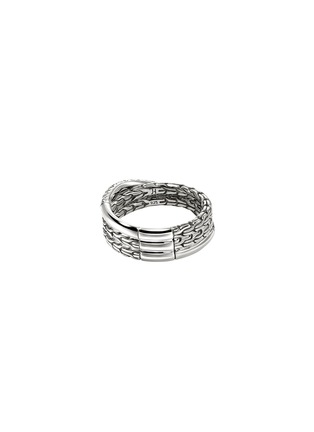 背面 - 点击放大 - JOHN HARDY - JH Essentials Diamond Pavé Sterling Silver Crossover Ring — Size 8