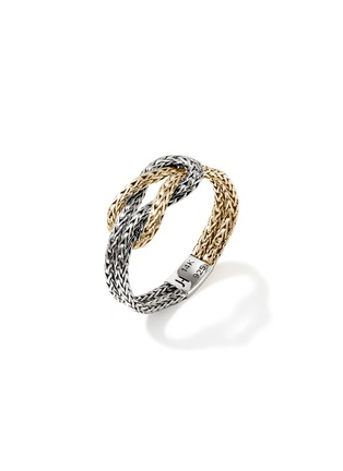 细节 - 点击放大 - JOHN HARDY - Love Knot 14K Gold and Sterling Silver Chain Ring — Size 8