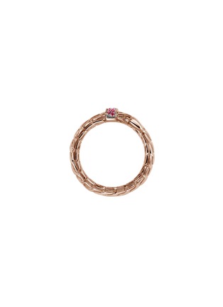  - JOHN HARDY - Spear Treated Ruby 14K Rose Gold Wrap Ring — Size 7