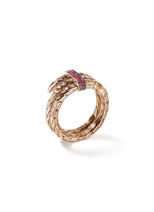 细节 - 点击放大 - JOHN HARDY - Spear Treated Ruby 14K Rose Gold Double Wrap Ring — Size 7