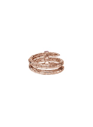 背面 - 点击放大 - JOHN HARDY - Spear Treated Ruby 14K Rose Gold Double Wrap Ring — Size 7