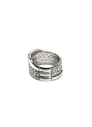 背面 - 点击放大 - JOHN HARDY - JH Essentials 14K Gold Sterling Silver Crossover Ring — Size 7