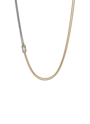 首图 - 点击放大 - JOHN HARDY - Love Knot 14K Gold and Sterling Silver Chain Necklace — Size 16-18