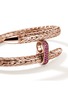 细节 - 点击放大 - JOHN HARDY - Spear Treated Ruby 14K Rose Gold Bypass Flex Cuff — Size XS