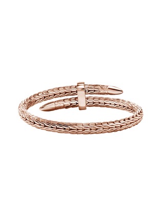 背面 - 点击放大 - JOHN HARDY - Spear Treated Ruby 14K Rose Gold Bypass Flex Cuff — Size XS