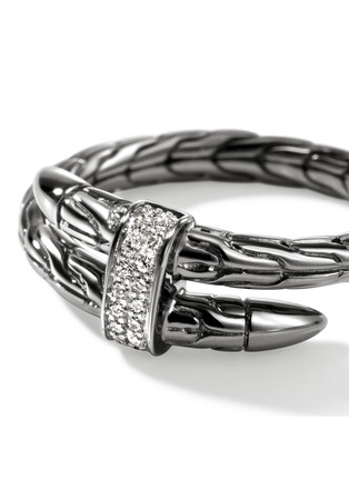 细节 - 点击放大 - JOHN HARDY - Spear Diamond Pavé Black Rhodium Wrap Ring — Size 7