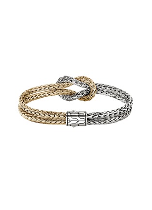 背面 - 点击放大 - JOHN HARDY - Love Knot 14K Gold Sterling Silver Double Row Bracelet — Size UM