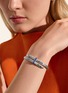  - JOHN HARDY - Spear Blue Sapphire Sterling Silver Bypass Flex Cuff — Size S