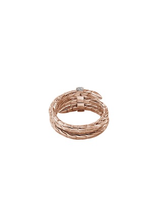 背面 - 点击放大 - JOHN HARDY - Spear Diamond Pavé 14K Rose Gold Double Wrap Ring — Size 7