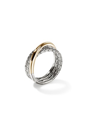 细节 - 点击放大 - JOHN HARDY - JH Essentials 14K Gold Sterling Silver Crossover Ring — Size 7