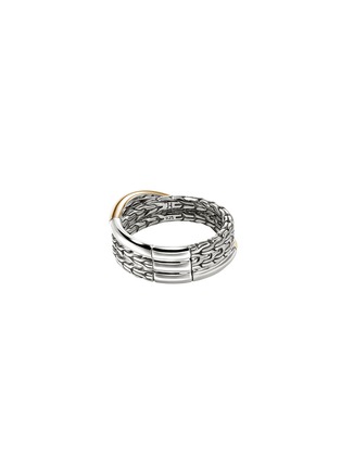 背面 - 点击放大 - JOHN HARDY - JH Essentials 14K Gold Sterling Silver Crossover Ring — Size 7