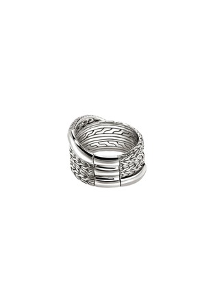 背面 - 点击放大 - JOHN HARDY - JH Essentials Diamond Pavé Sterling Silver Crossover Ring — Size 7