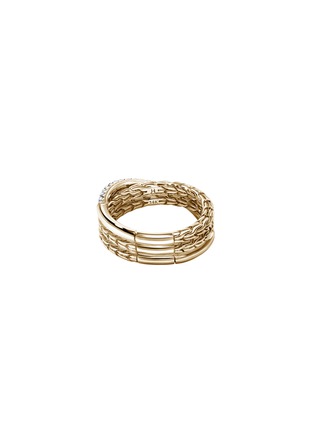 背面 - 点击放大 - JOHN HARDY - JH Essentials Diamond Pavé 14K Gold Crossover Ring — Size 7