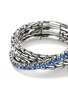 细节 - 点击放大 - JOHN HARDY - JH Essentials Blue Sapphire Pavé Sterling Silver Crossover Ring — Size 7