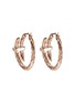 细节 - 点击放大 - JOHN HARDY - Spear Diamond Pavé 14K Rose Gold Hoop Earrings